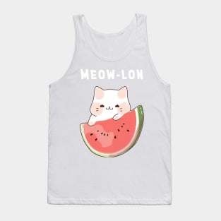Cute Kawaii Cat - Meow-lon summer fresh Tank Top